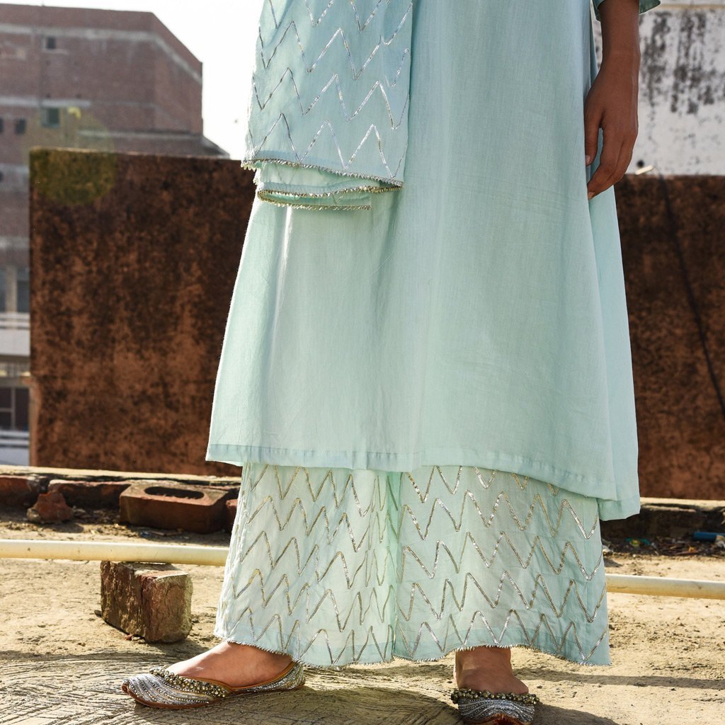 MOHI (Kurta/Dress-Aqua) - Tokree Shop Jaipur