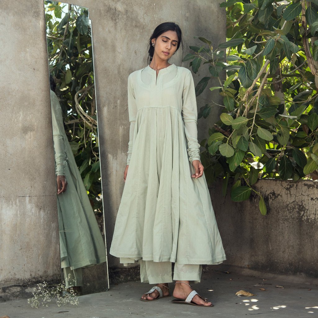 DEVAHUTI (Pant/Pajama-Sage Green) - Tokree Shop Jaipur