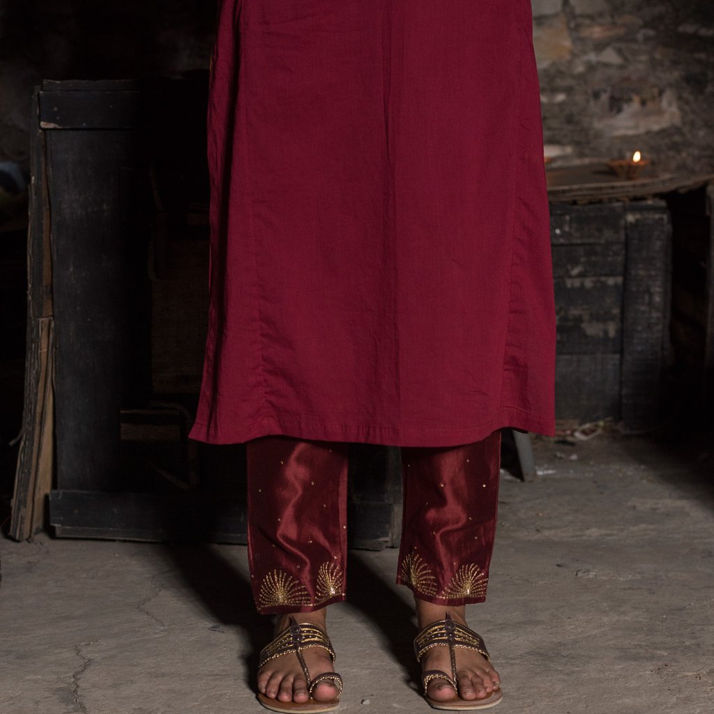 SEEMA (Kurta/Dress-Maroon) - Tokree Shop Jaipur