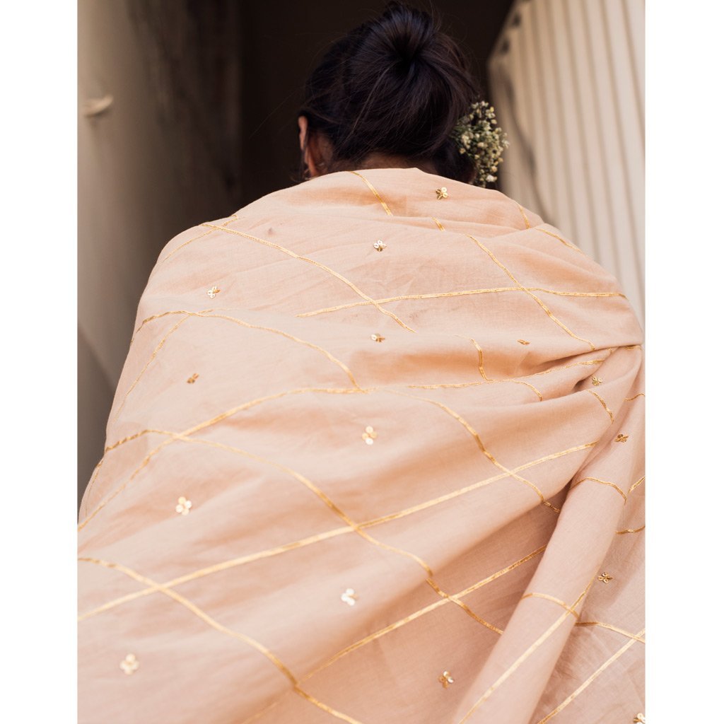 AFRA (Sharara-Beige) - Tokree Shop Jaipur