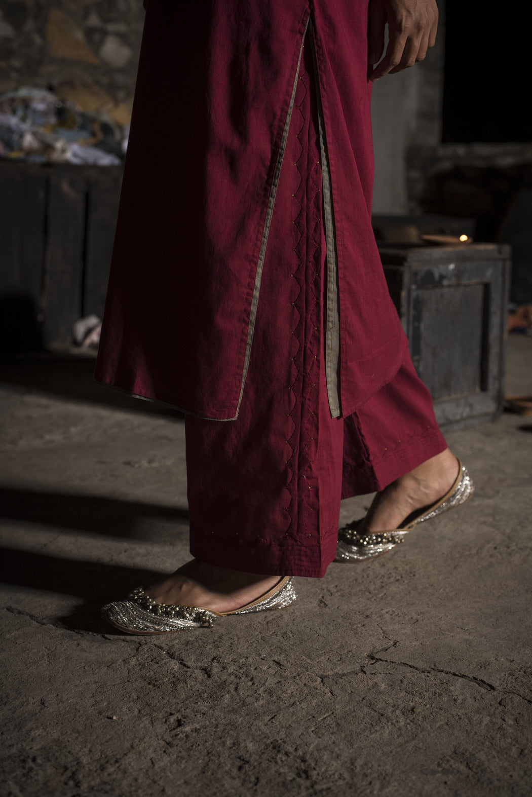 AHANA (Pant/Pajama-Maroon) - Tokree Shop Jaipur