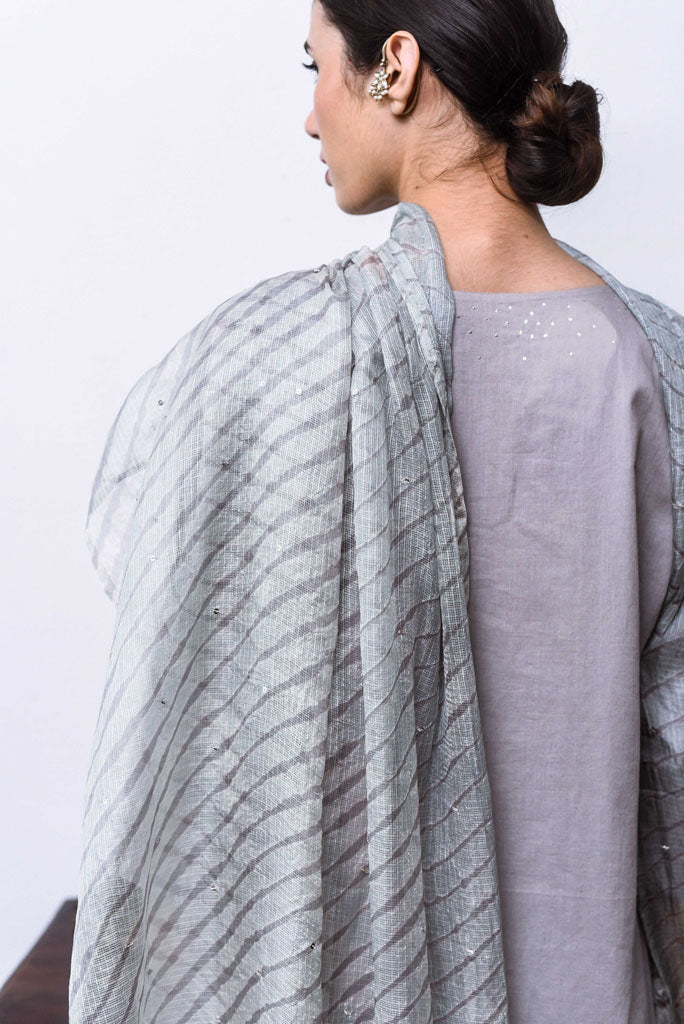 SADIKA (REVERSIBLE -SET OF 3-SEA FOAM+MUSHROOM)