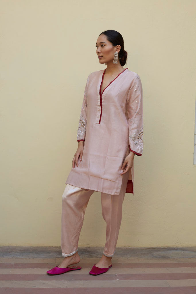 SHORT KURTA (OLD ROSE ) (SET OF 3)