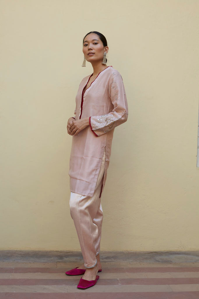 SHORT KURTA (OLD ROSE ) (SET OF 3)