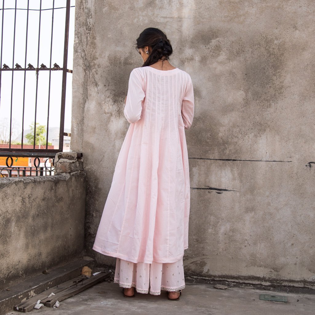 JAANVI (Pant/Pajama-Powder Pink) - Tokree Shop Jaipur