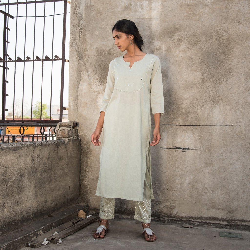 DARSHANA (Kurta-Sage Green) - Tokree Shop Jaipur