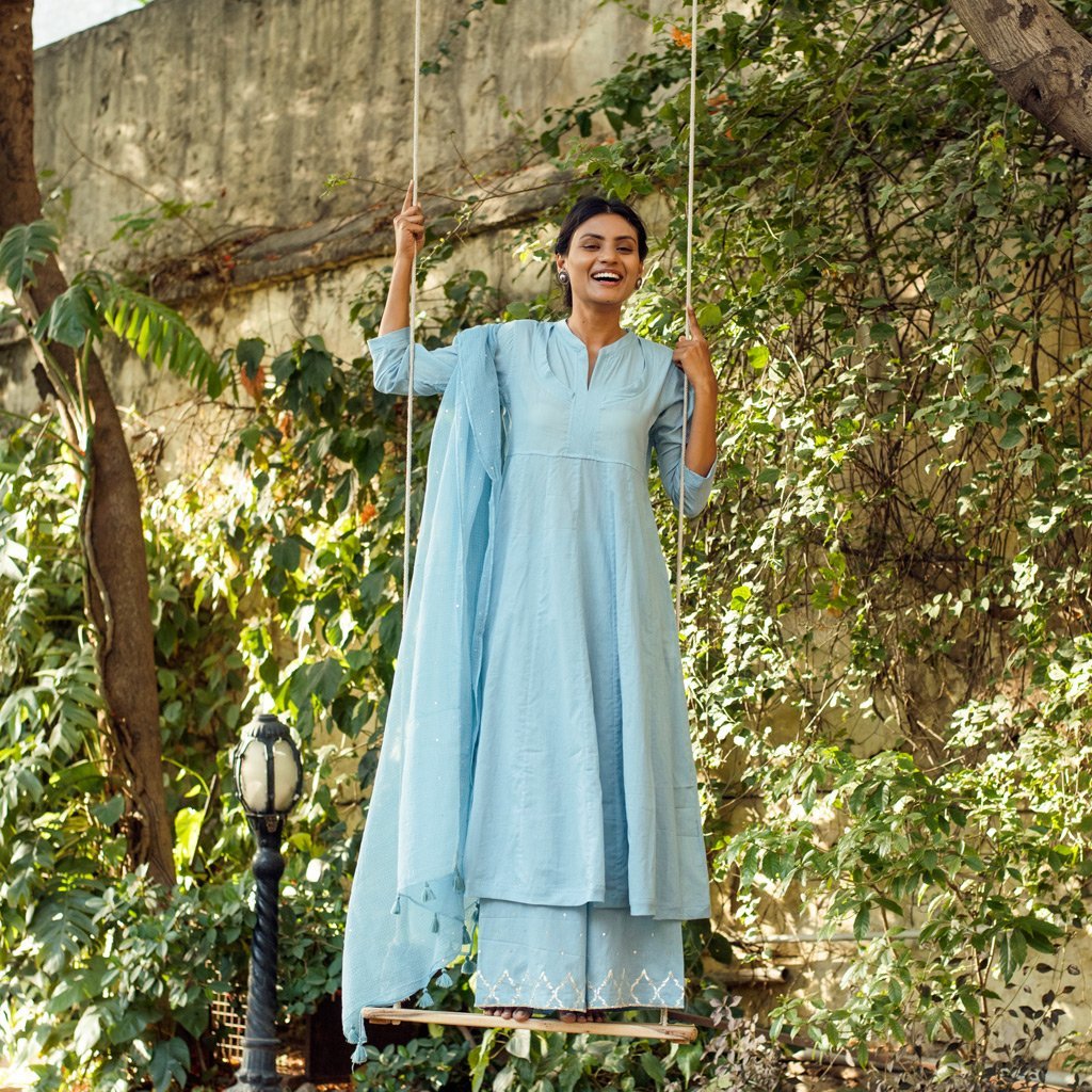 VAANI (Kurta/Dress-Sky Blue)