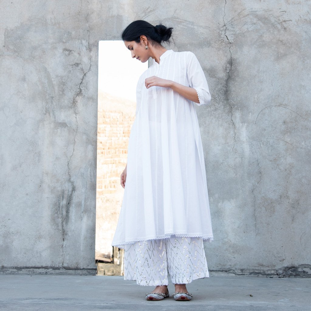 CHARITA (Kurta/Dress-White) - Tokree Shop Jaipur