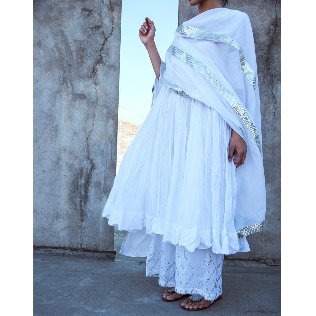 DEEPALI (Dupatta-White) - Tokree Shop Jaipur