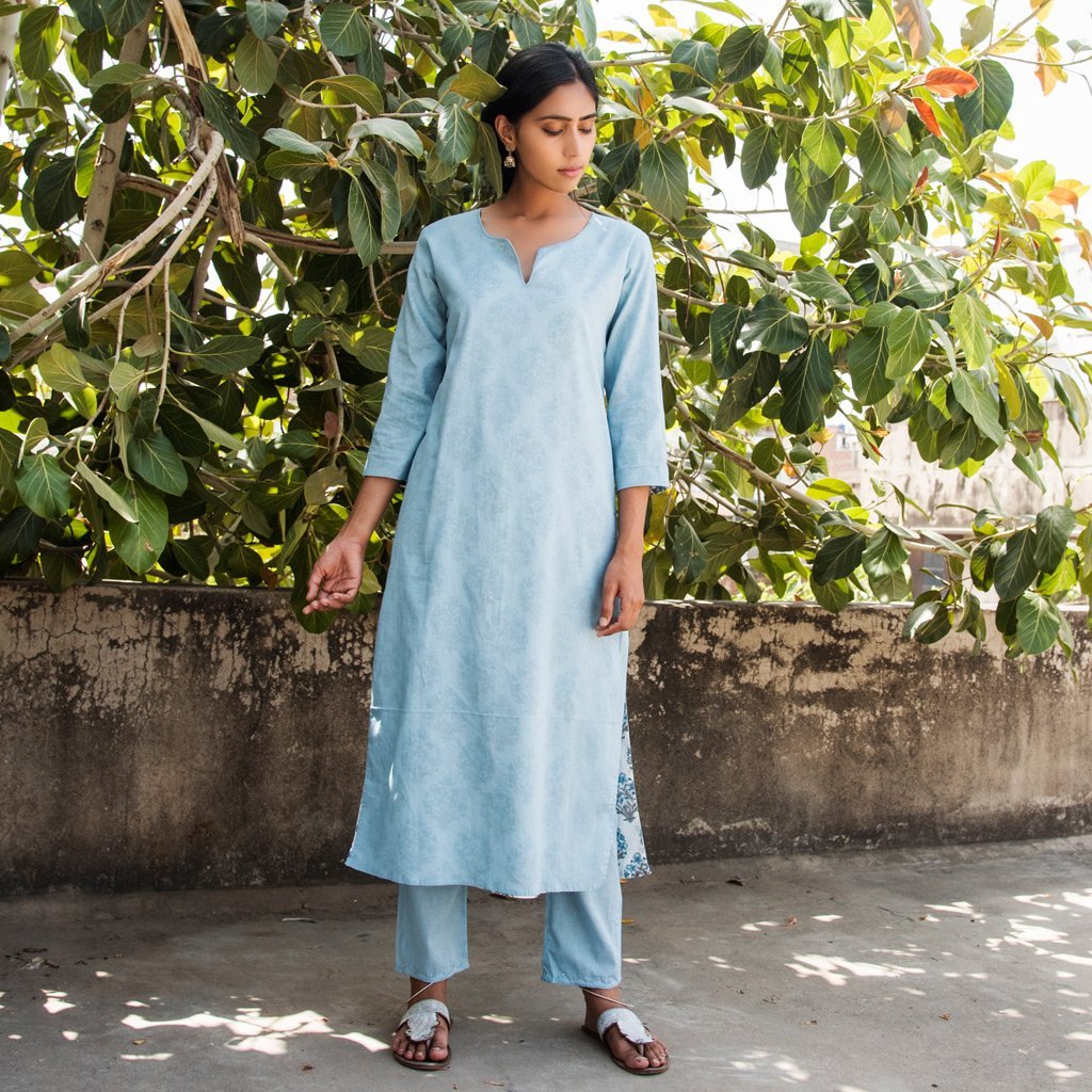 AMNA (Pant/Pajama-Sky Blue) - Tokree Shop Jaipur