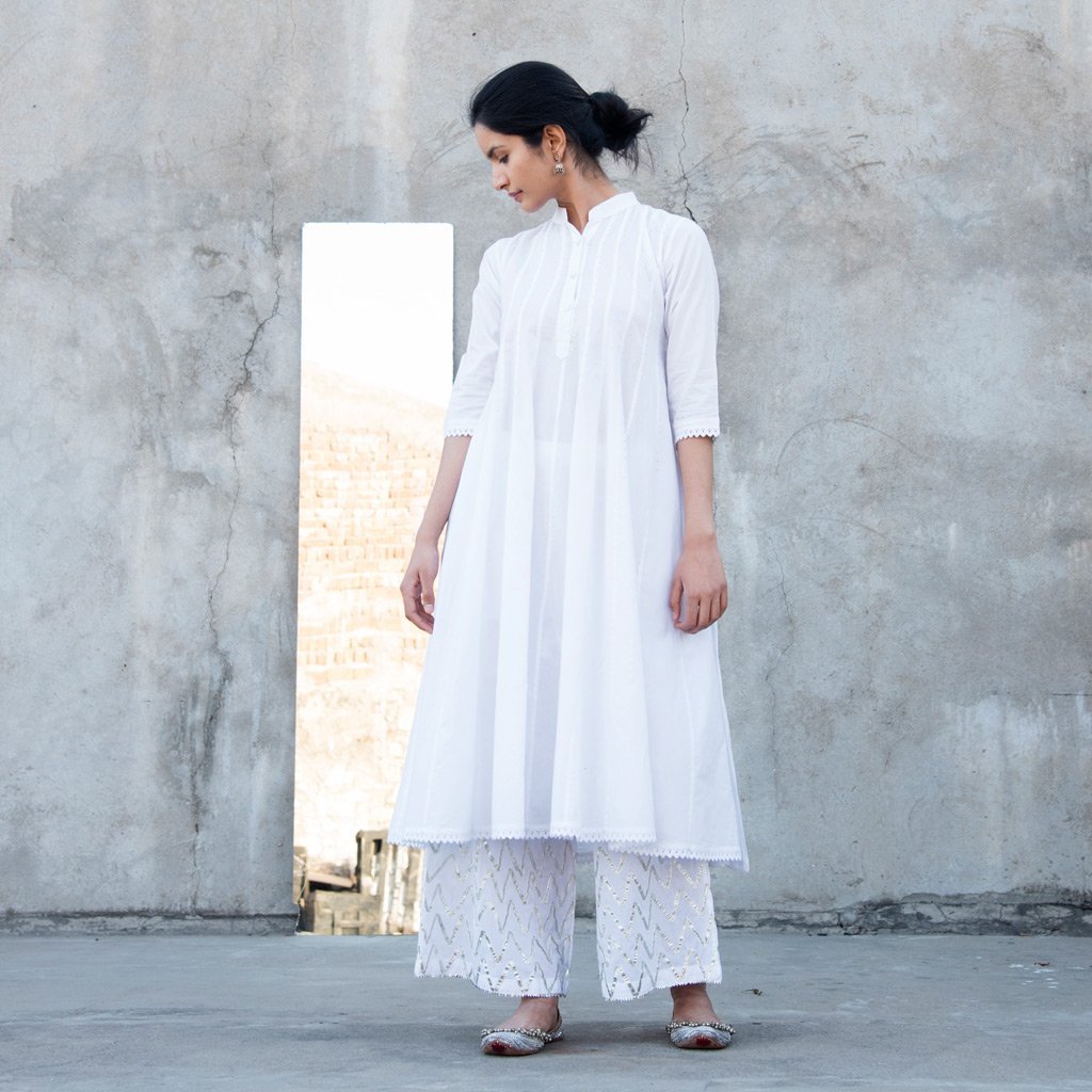 CHARITA (Kurta/Dress-White) - Tokree Shop Jaipur