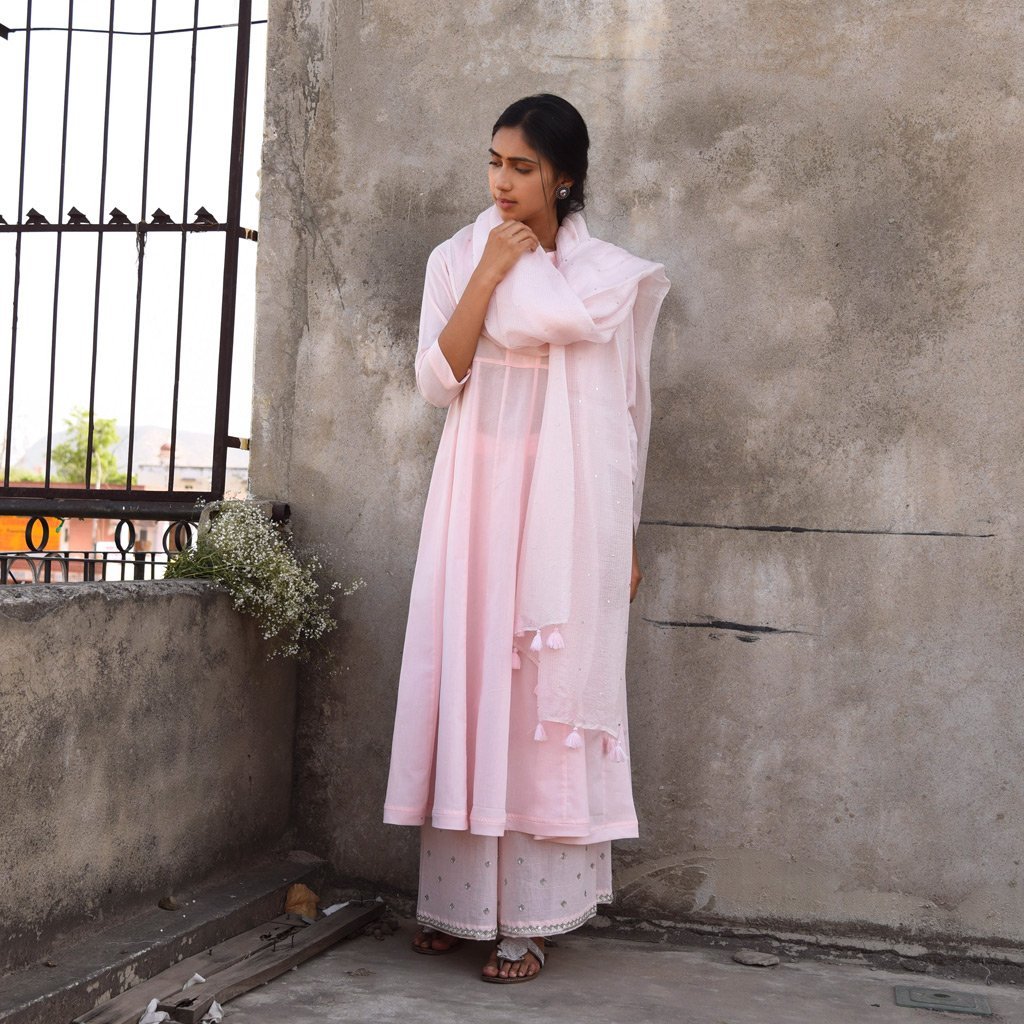 DINA (Dupatta-Powder Pink)