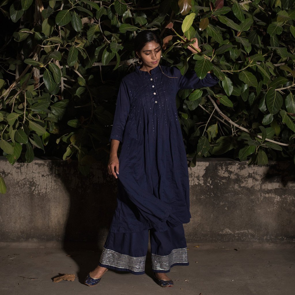 CHAITALI (Kurta/Dress-Navy Blue) - Tokree Shop Jaipur