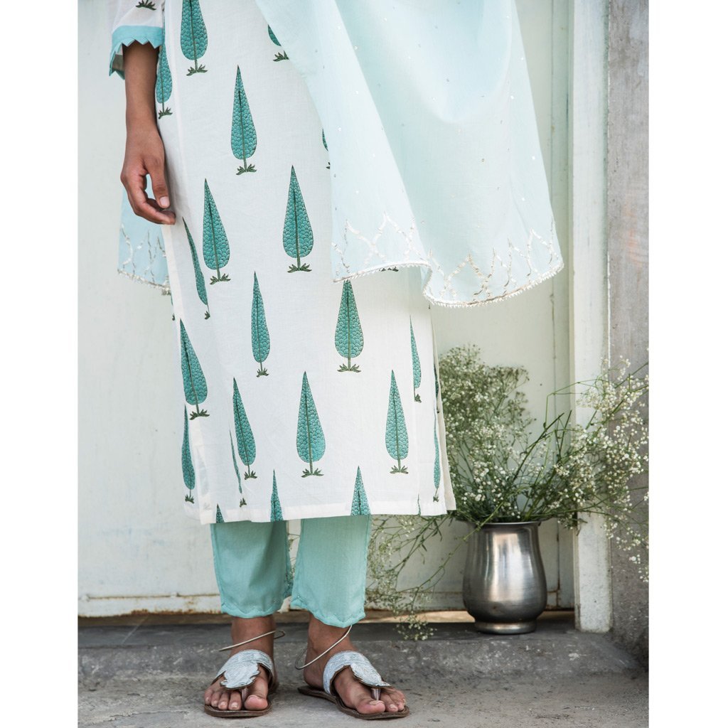 ASHA (Pant/Pajama-Aqua) - Tokree Shop Jaipur