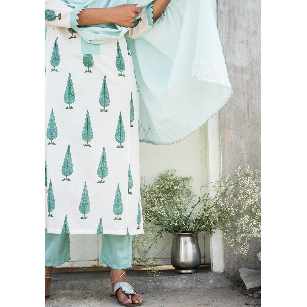 ASHA (Pant/Pajama-Aqua) - Tokree Shop Jaipur