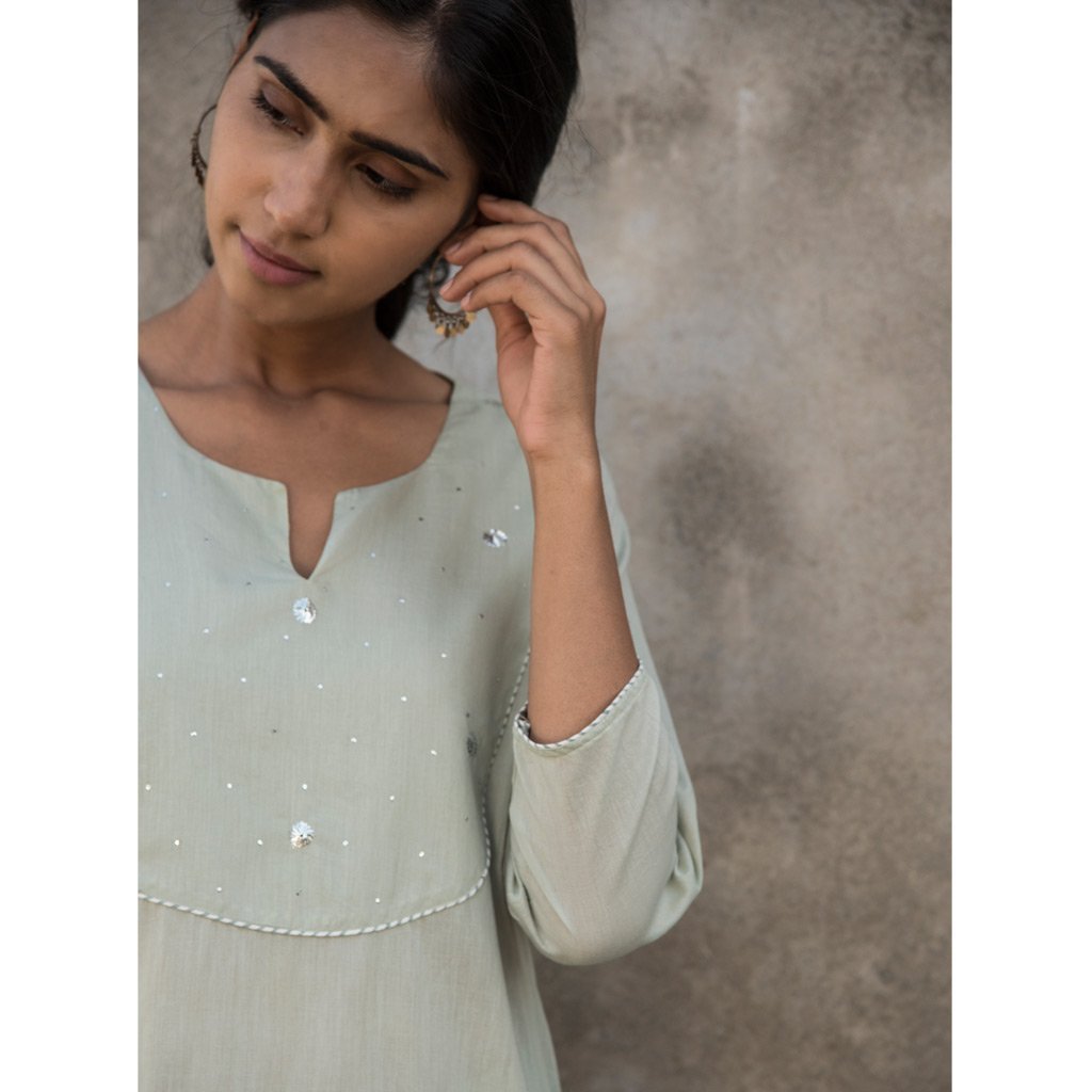 DARSHANA (Kurta-Sage Green) - Tokree Shop Jaipur