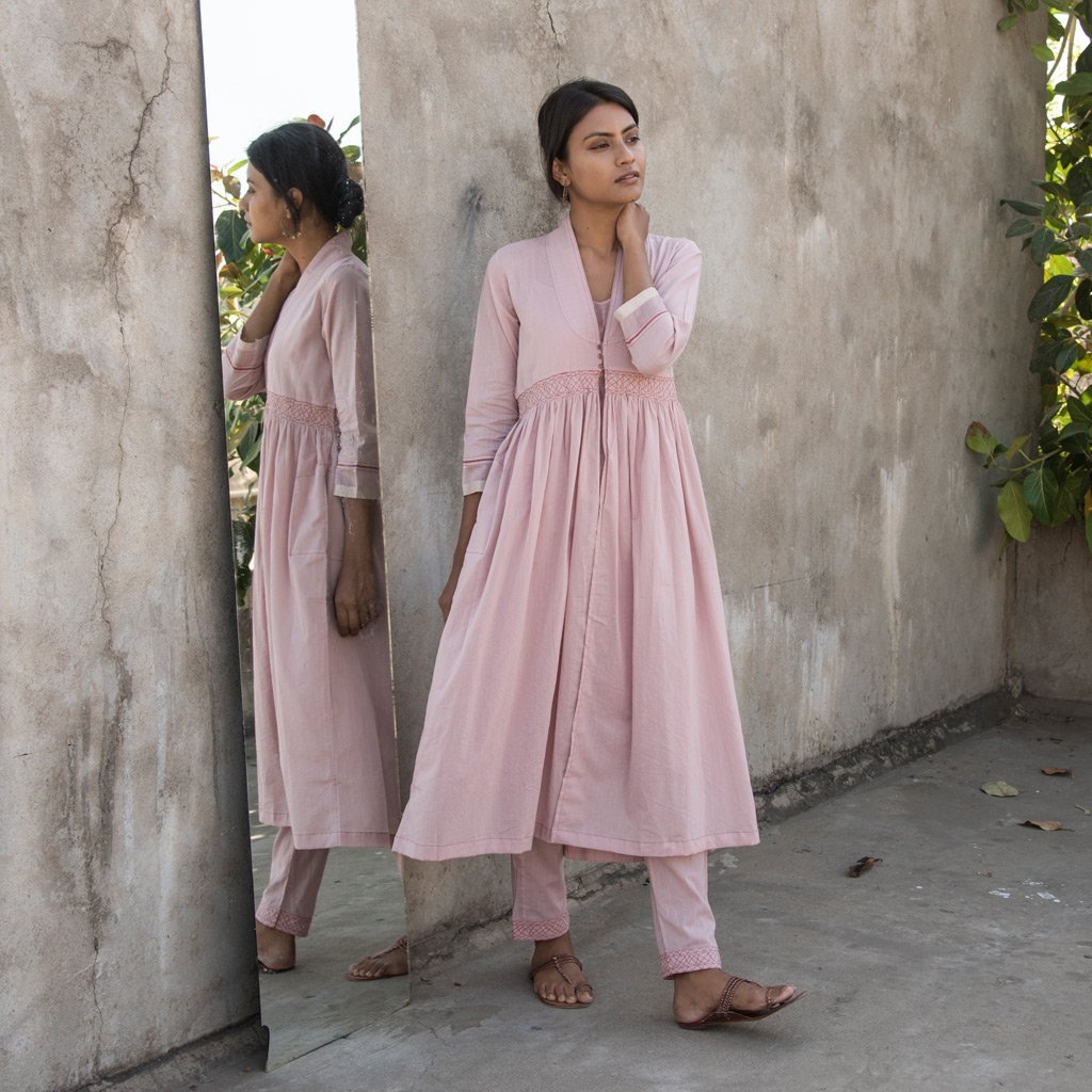 CHAAYA (Dress/Kurta-Old Rose) - Tokree Shop Jaipur