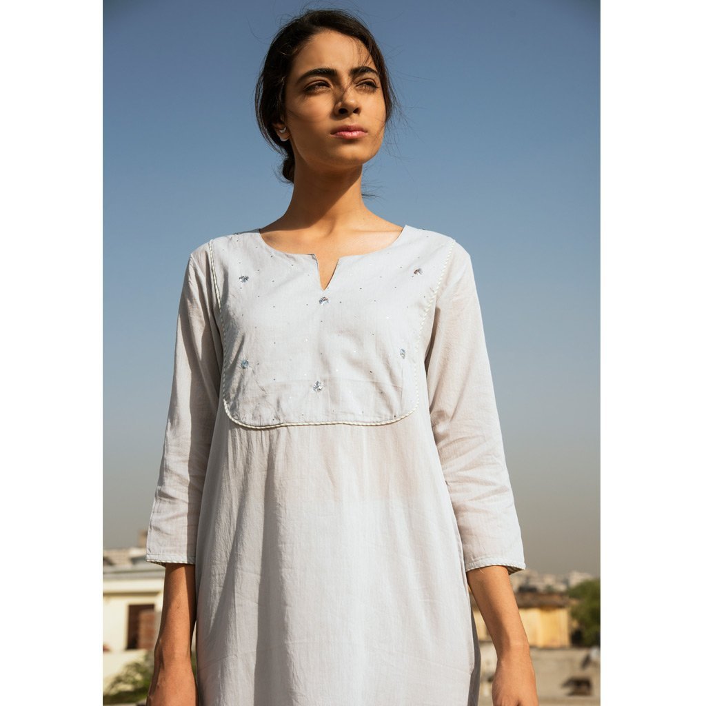 KABOOTAR (Kurta-Grey) - Tokree Shop Jaipur