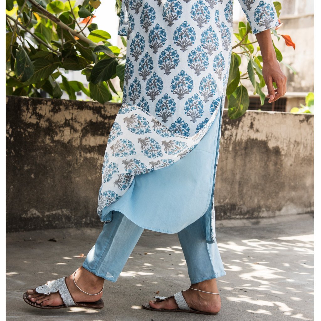 AMNA (Pant/Pajama-Sky Blue) - Tokree Shop Jaipur