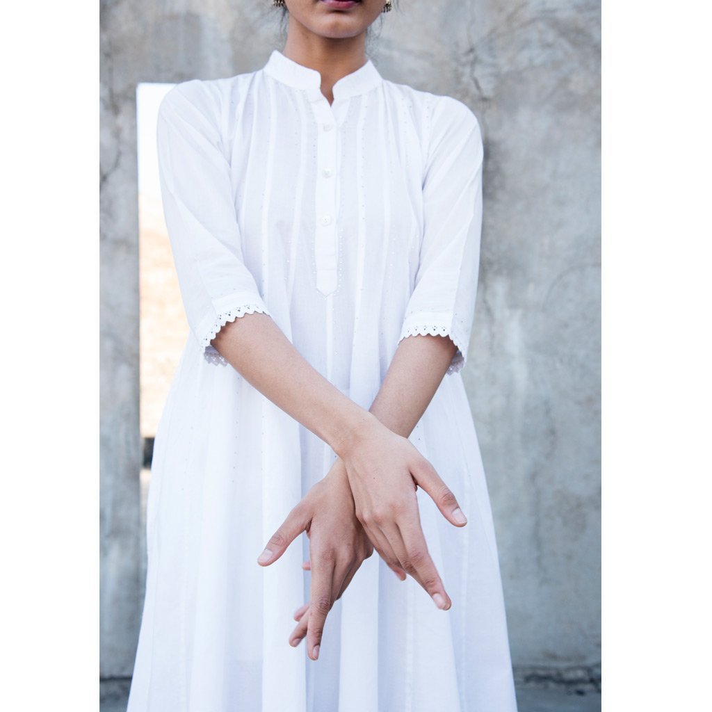 CHARITA (Kurta/Dress-White) - Tokree Shop Jaipur