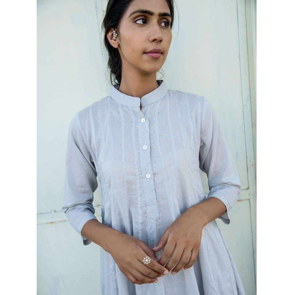 CHAANDINI (Kurta/Dress-Grey) - Tokree Shop Jaipur