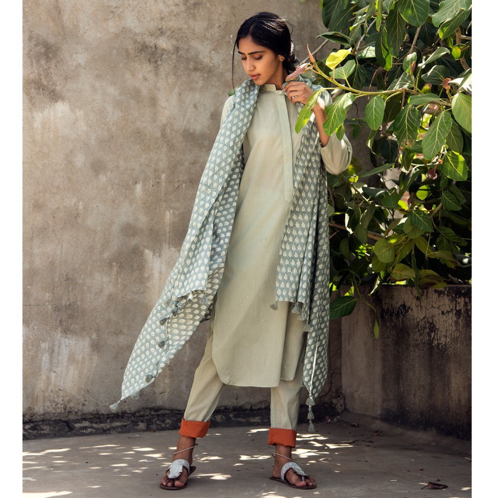 BALQUIS (Pant/Pajama-Sage Green) - Tokree Shop Jaipur