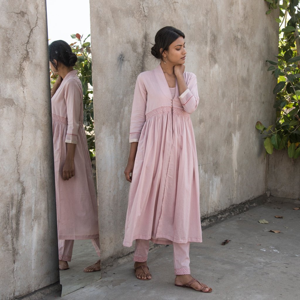 CHAAYA (Dress/Kurta-Old Rose) - Tokree Shop Jaipur