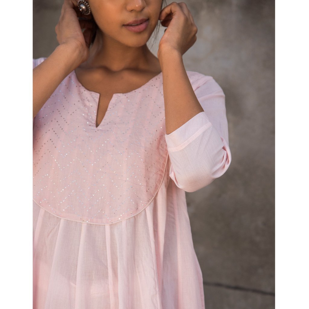 DRISHTI (Kurta/Dress-Powder Pink) - Tokree Shop Jaipur