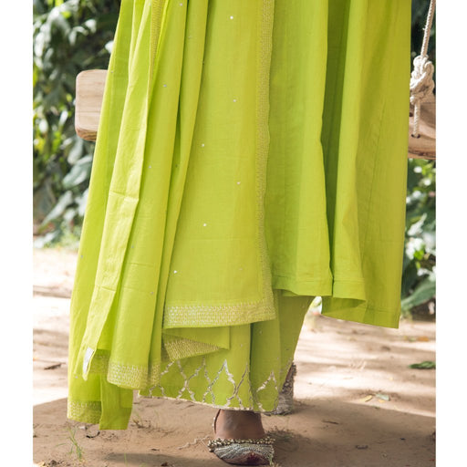 BANDITA (Pant/Pajama-Lime Green) - Tokree Shop Jaipur