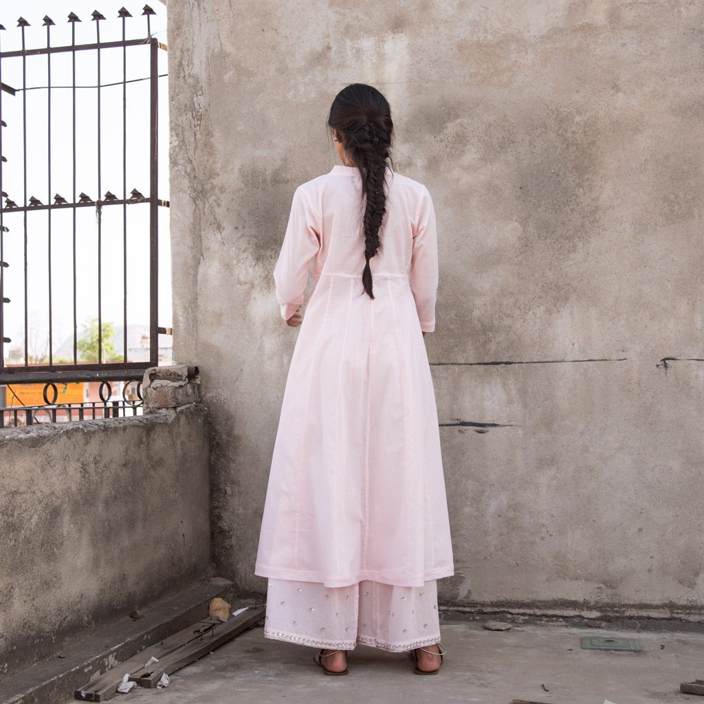 JAANVI (Pant/Pajama-Powder Pink) - Tokree Shop Jaipur