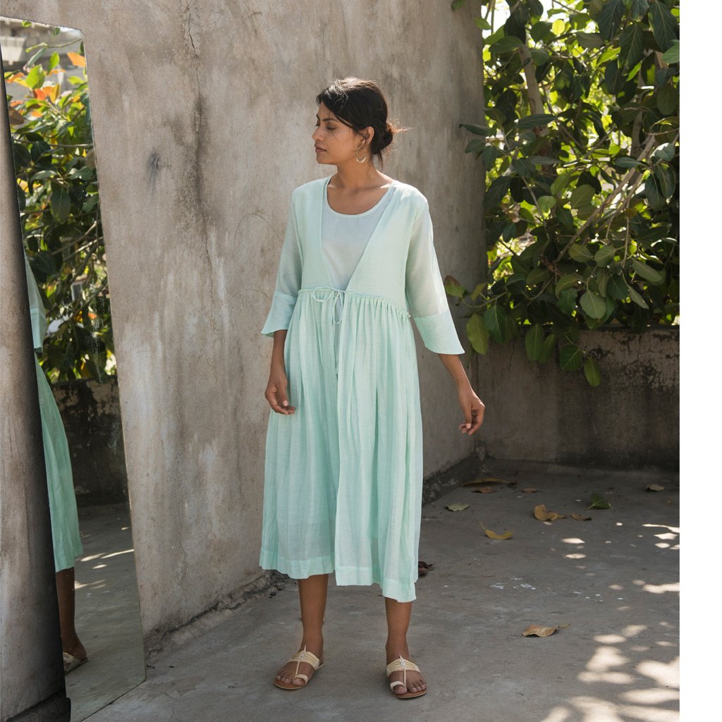 SAMUNDRA (Dress/Kurta-Sea Green) - Tokree Shop Jaipur