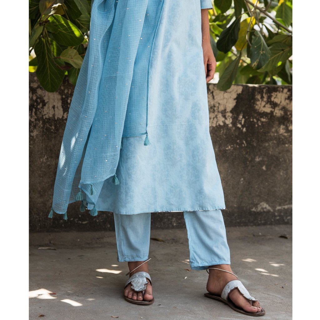 AMNA (Pant/Pajama-Sky Blue) - Tokree Shop Jaipur