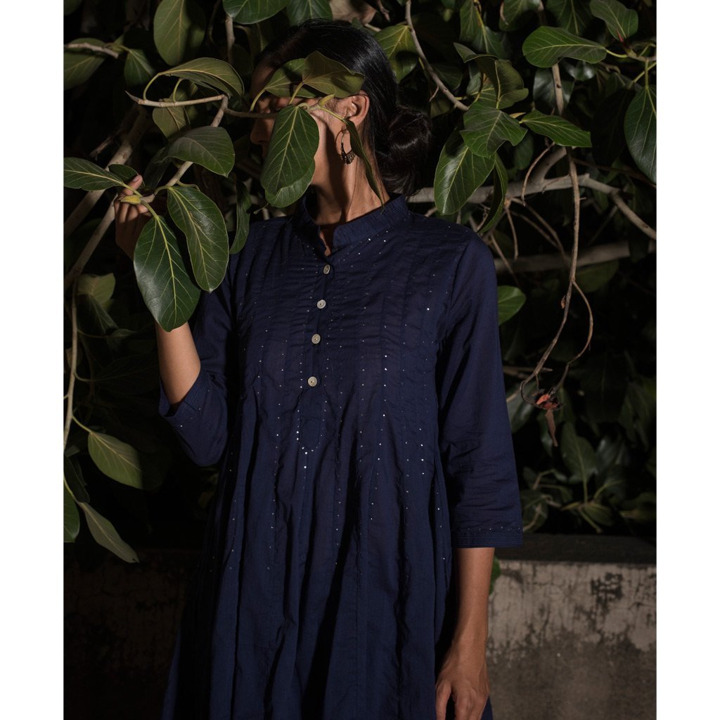 CHAITALI (Kurta/Dress-Navy Blue) - Tokree Shop Jaipur