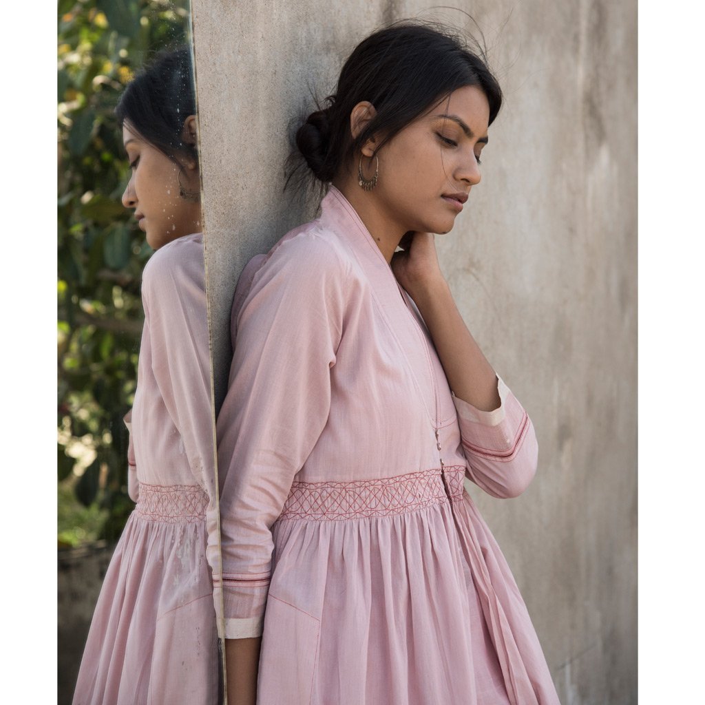 CHAAYA (Dress/Kurta-Old Rose) - Tokree Shop Jaipur