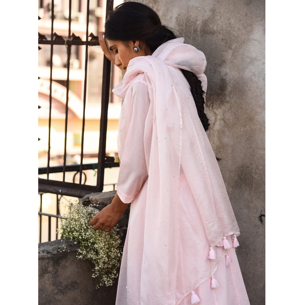 DRISHTI (Kurta/Dress-Powder Pink) - Tokree Shop Jaipur