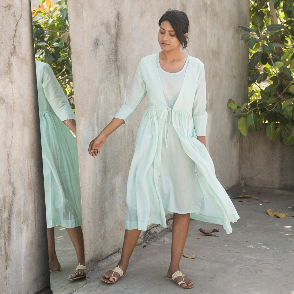 SAMUNDRA (Dress/Kurta-Sea Green) - Tokree Shop Jaipur