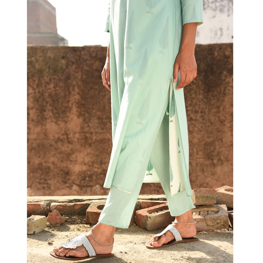 VINEETA (Kurta/Dress-Sea Green) - Tokree Shop Jaipur