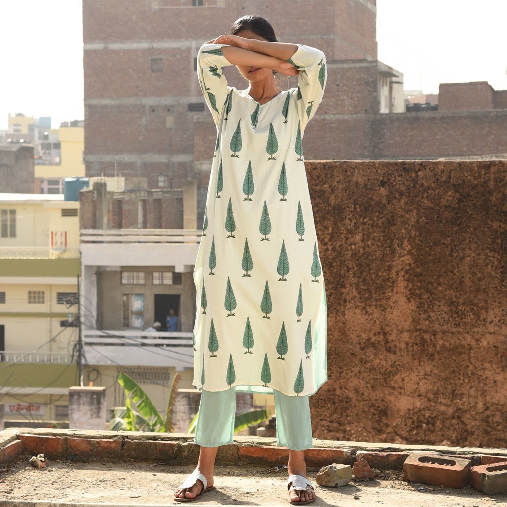 ASHA (Pant/Pajama-Aqua) - Tokree Shop Jaipur