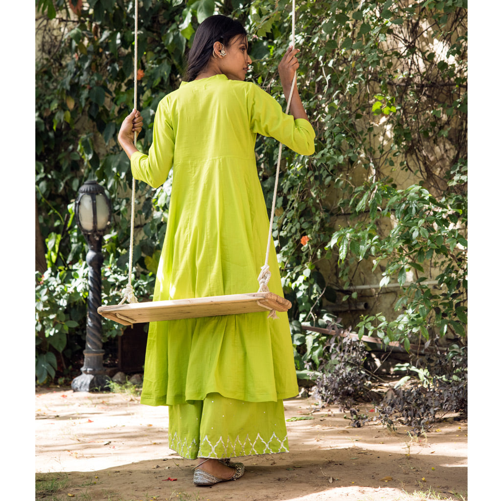 TANUJA (Kurta/Dress-Lime Green)