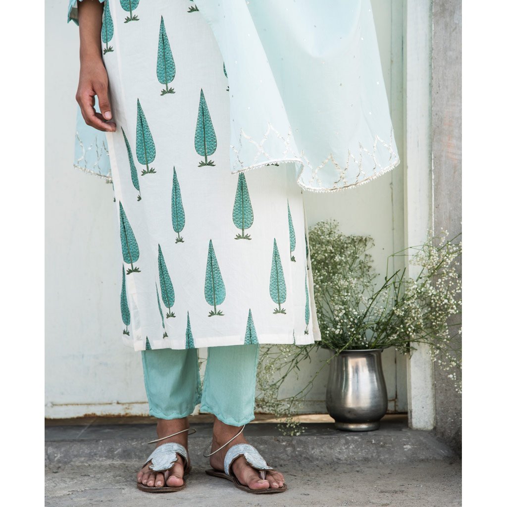 LEHER (Dupatta-Sea Green)