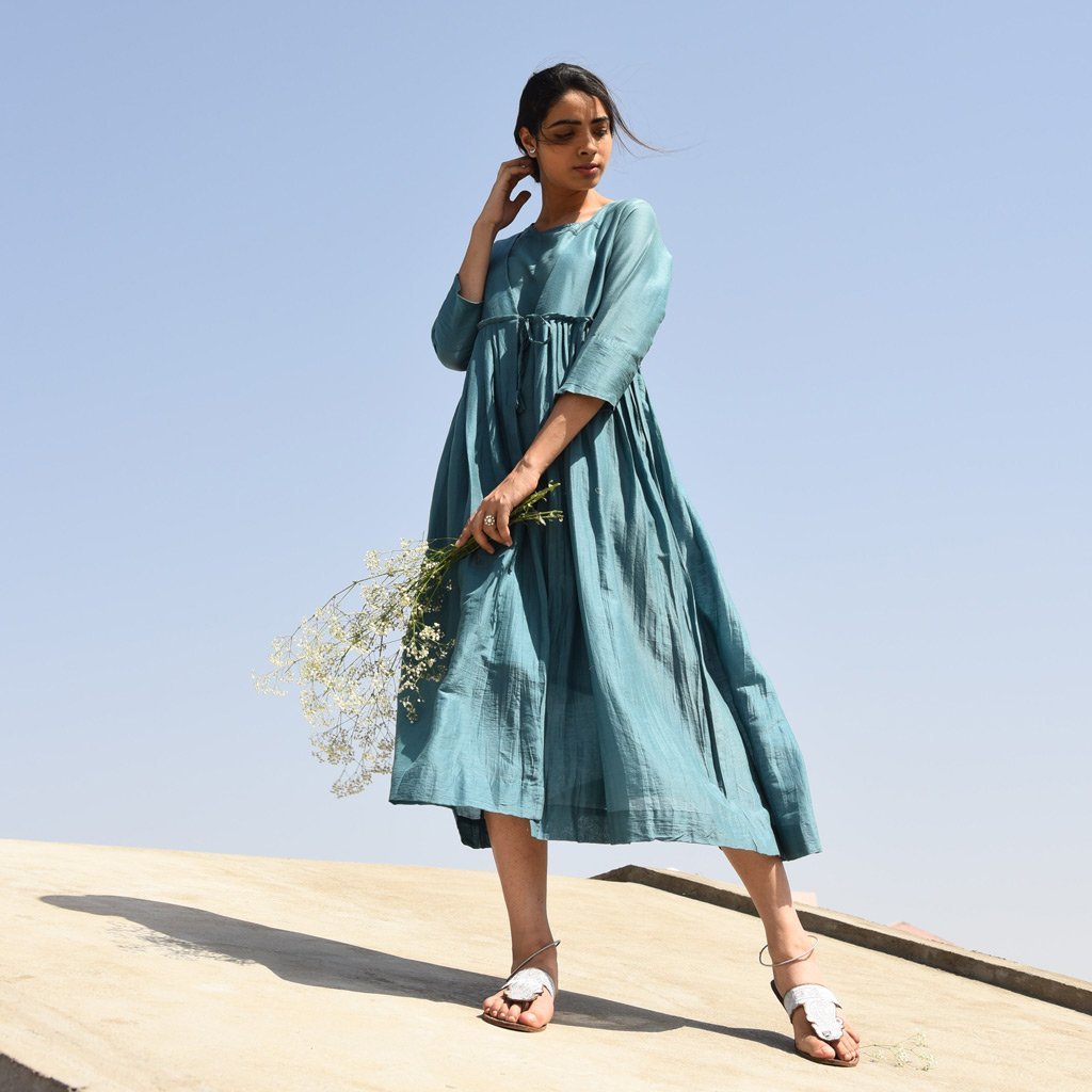 IMARTI (Dress/Kurta-Teal) - Tokree Shop Jaipur