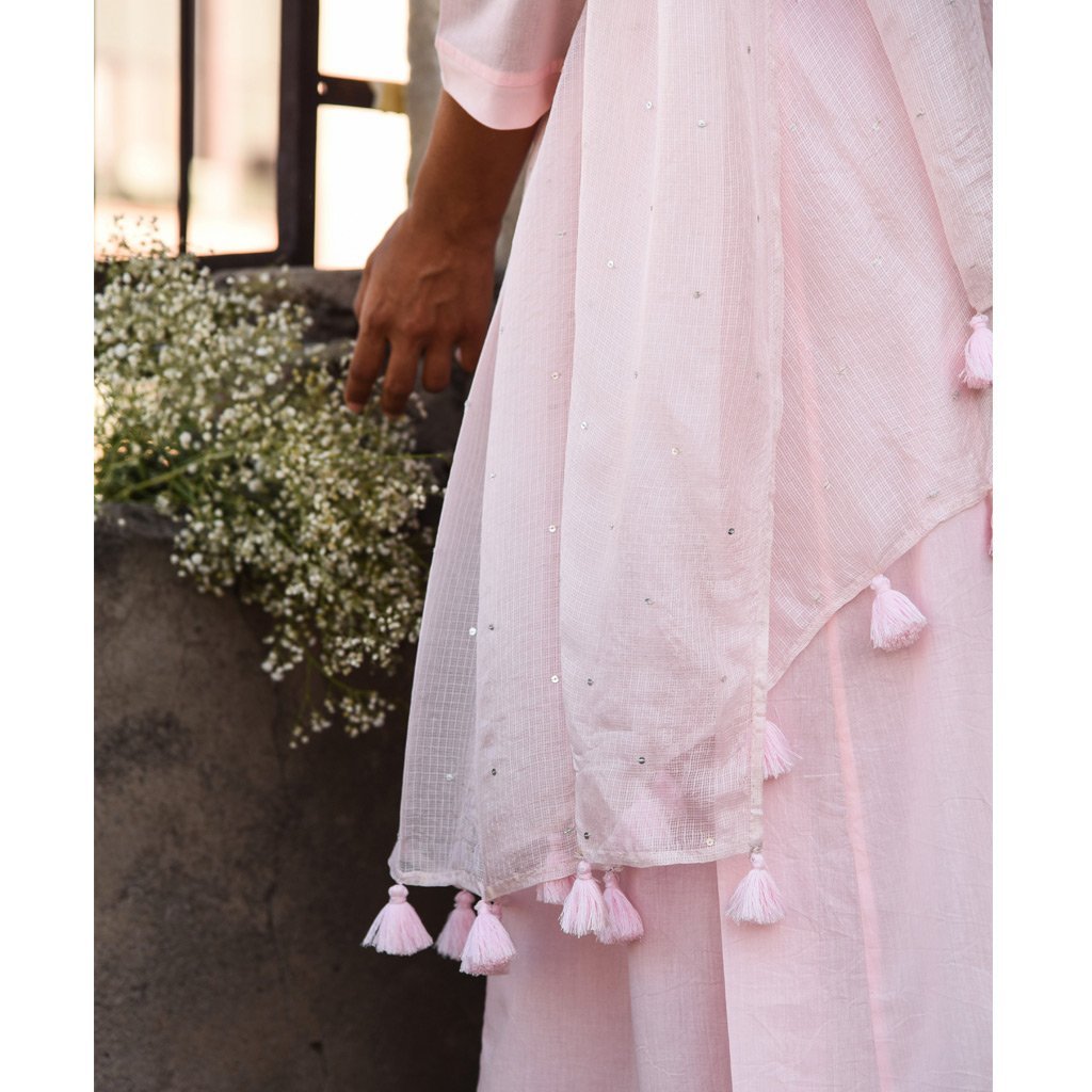 DRISHTI (Kurta/Dress-Powder Pink) - Tokree Shop Jaipur