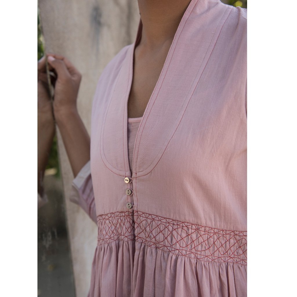 CHAAYA (Dress/Kurta-Old Rose) - Tokree Shop Jaipur