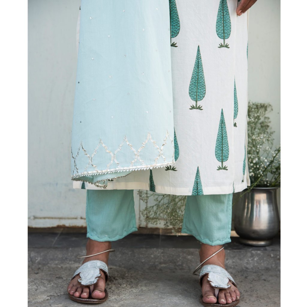 LEHER (Dupatta-Sea Green)