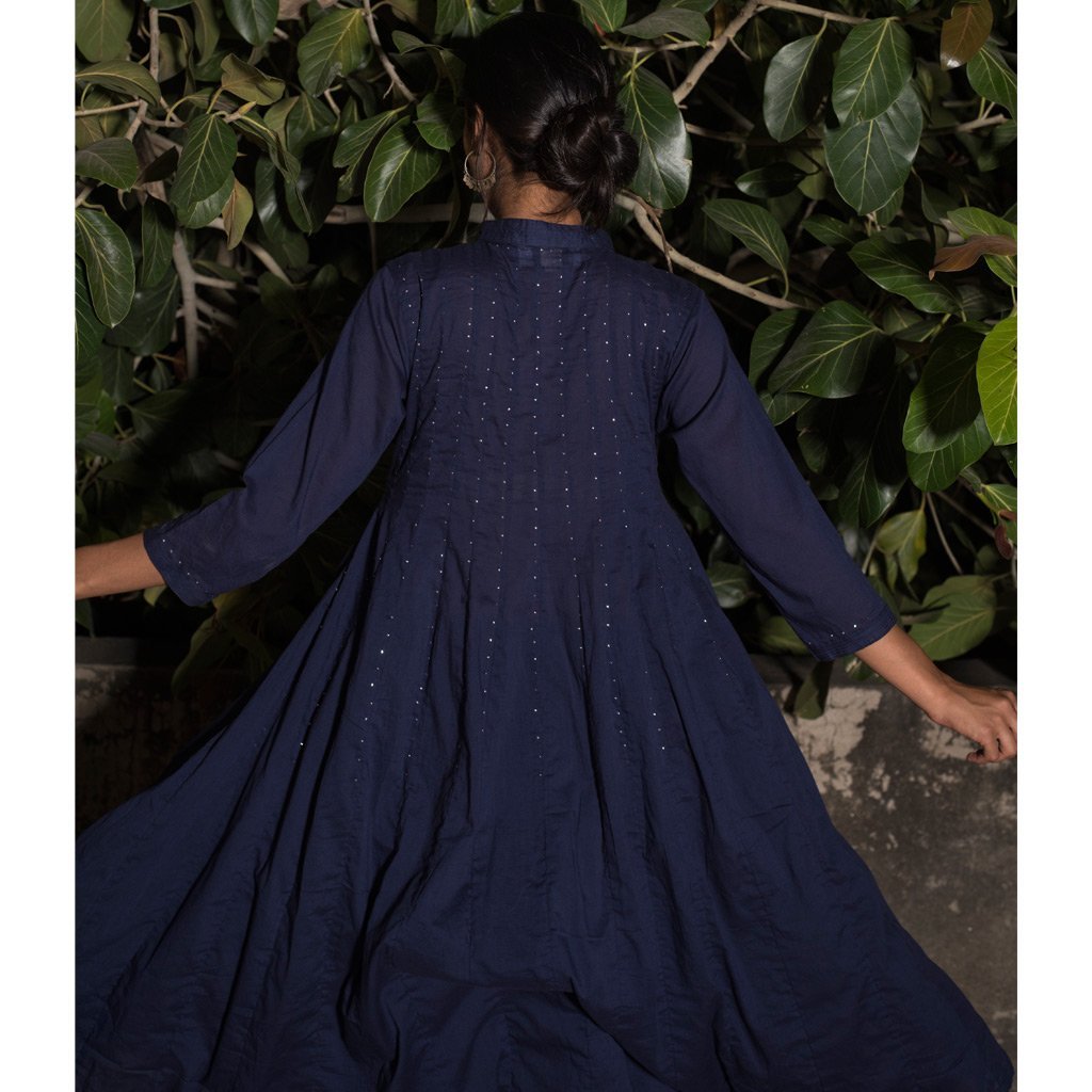 CHAITALI (Kurta/Dress-Navy Blue) - Tokree Shop Jaipur