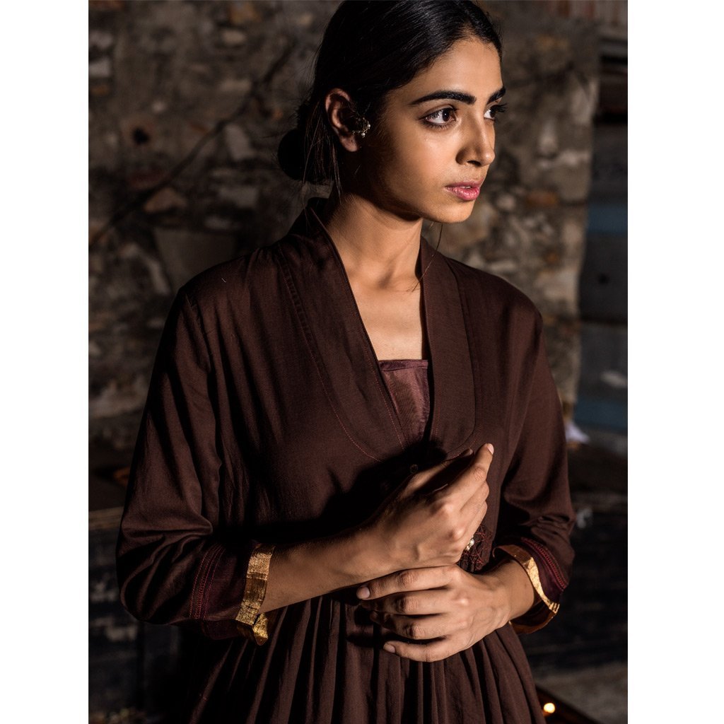 CHETNA (Dress/Kurta-Brown) - Tokree Shop Jaipur