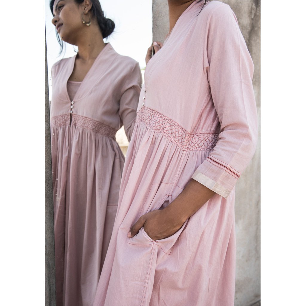 CHAAYA (Dress/Kurta-Old Rose) - Tokree Shop Jaipur