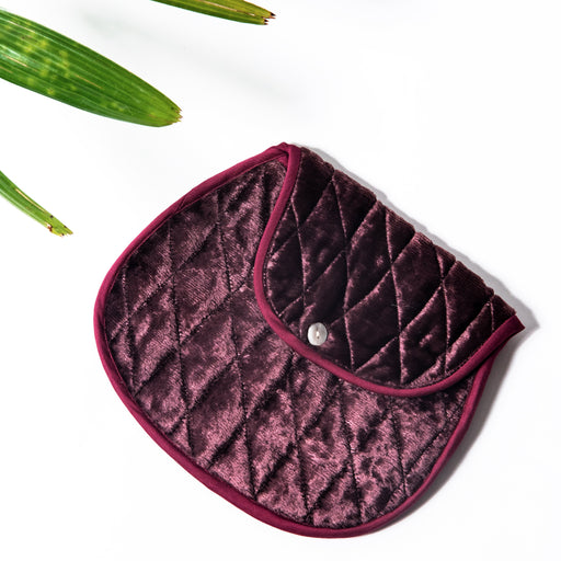 Maroon Velvet Pouch - Tokree Shop Jaipur