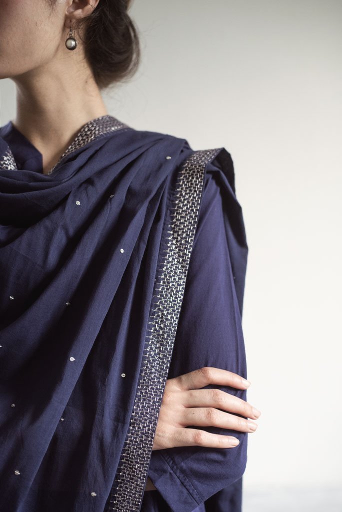 MADELINE (Indigo Dupatta) - Tokree Shop Jaipur