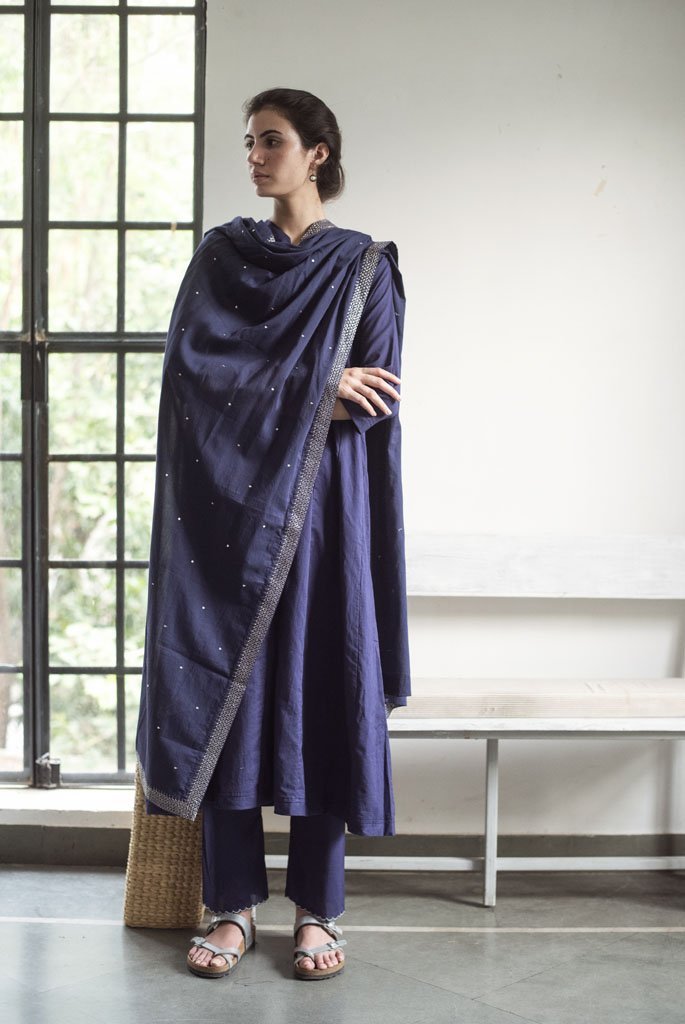 MADELINE (Indigo Dupatta) - Tokree Shop Jaipur